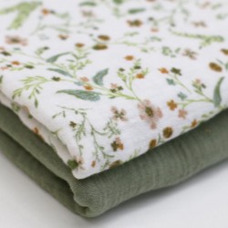 Double Gauze Fabric Digital Print - Millefleurs