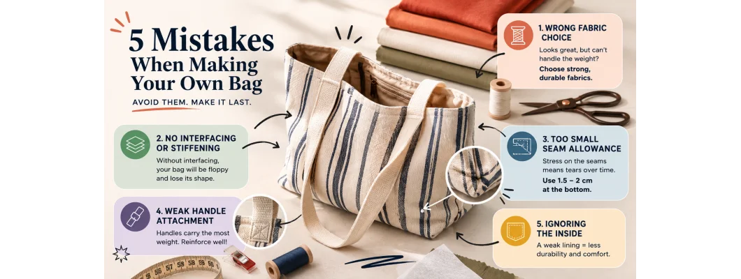 Eine Tasche nähen: die 5 Fehler, die dir das Ergebnis versauen Eine Tasche nähen: die 5 Fehler, die dir das Ergebnis versauen