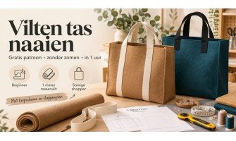 Vilten tas naaien: gratis patroon, zonder zomen in 1 uur