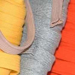 Flat Cotton Cord 12mm 5 Colors x 25 Meter Bundle Package Flat Cotton Cord 12mm 5 Colors x 25 Meter Bundle Package