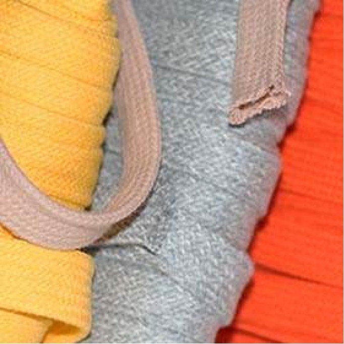 Flachkordel Baumwolle 12mm 5 Farben x 25 Meter Bundle Paket - (Flachkordel Baumwolle 12mm)