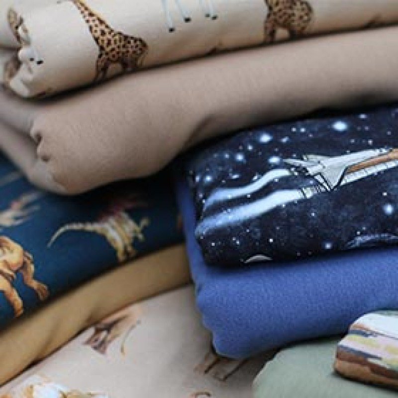 Sweat Stoff Gemustert
