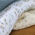 Tessuto Doppia Garza Di Cotone Stampato
