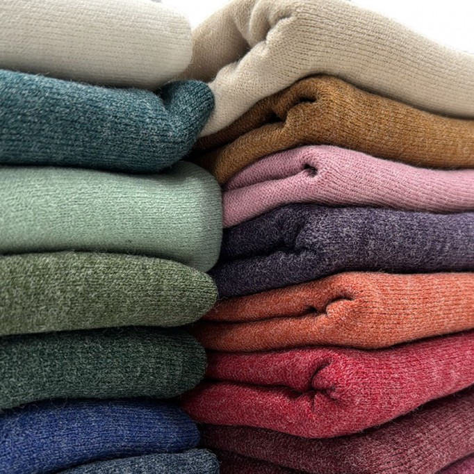 Angora Jersey Stof Grijs Melange - (Mode Stoffen)