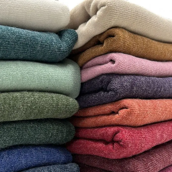 Angora Jersey Stof Grijs Melange - (Mode Stoffen)