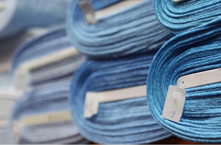 Fabrics in warehouse