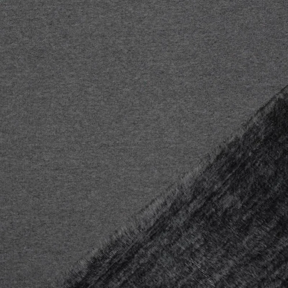 Sweatshirt Fleece Fabric Dark Grey Melee Sweatshirt Fleece Fabric Dark Grey Melee