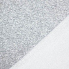 Tessuto Felpa Fleece Grigio Chiaro Melange