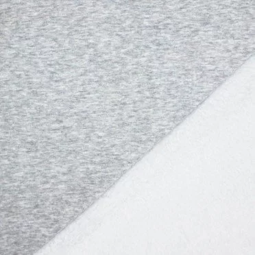 Tissu Sweatshirt Polaire Gris Clair Mêlée - (Tissus Sweatshirt Polaire)