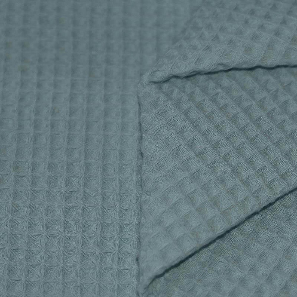 Waffle Pique Fabric Old Green