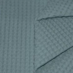 Wafelkatoen Piqué Oud Groen