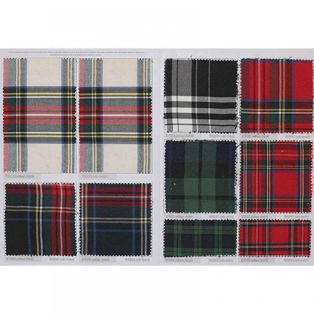 Tissu Tartan Écossais Carte D'échantillon Tissu Tartan Écossais Carte D'échantillon - (Tissus Écossais Tartan)