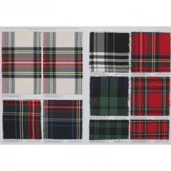Tissu Tartan Écossais Carte D'échantillon Tissu Tartan Écossais Carte D'échantillon
