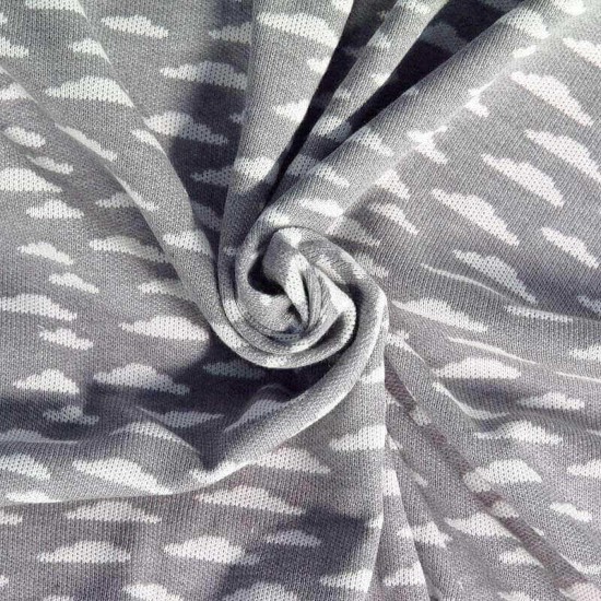 Big Knit Jacquard Fabric - Clouds Grey Big Knit Jacquard Fabric - Clouds Grey