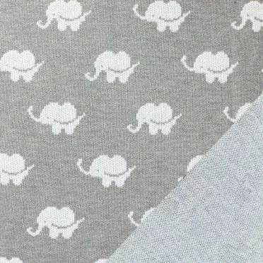 Tissu Jacquard Big Knit - Éléphant Gris - (Tissus Deco)