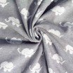 Big Knit Jacquard Stoff - Elefant Hellgrau - (Dekostoffe)