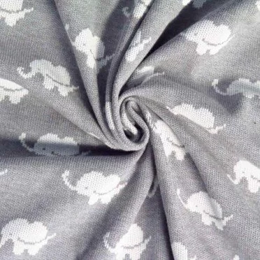 Tissu Jacquard Big Knit - Éléphant Gris - (Tissus Deco)