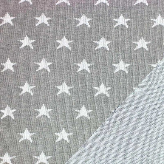 Big Knit Jacquard Fabric - Stars Grey Big Knit Jacquard Fabric - Stars Grey