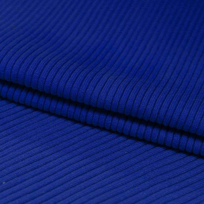 Tissu Bord-Côtes Jumbo Cobalt - (Tissu Bord-Côtes )