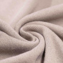 Tissu Point De Maille Bébé De Coton Beige Clair