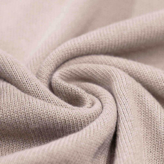 Baby Knit Stof Katoen Licht Beige - (Baby Knit Stoffen)