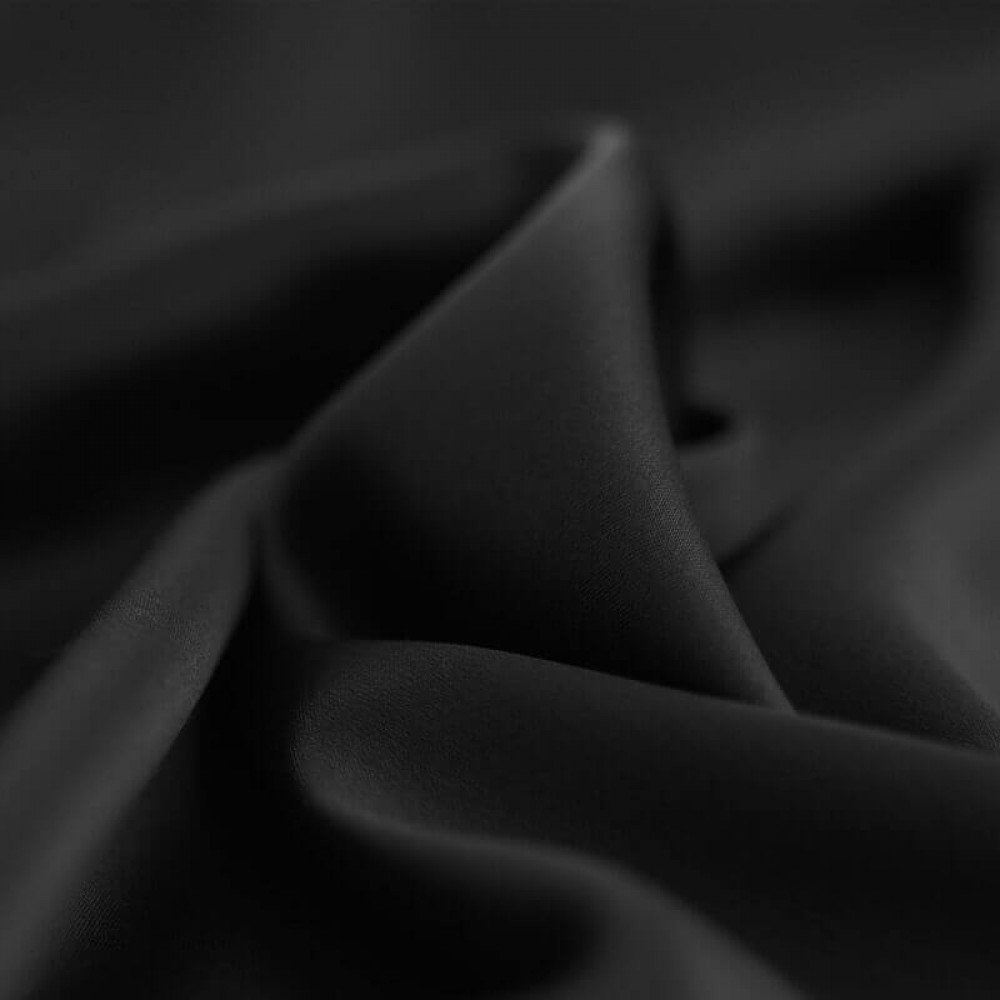 Tissu Satin Stretch De Luxe Noir