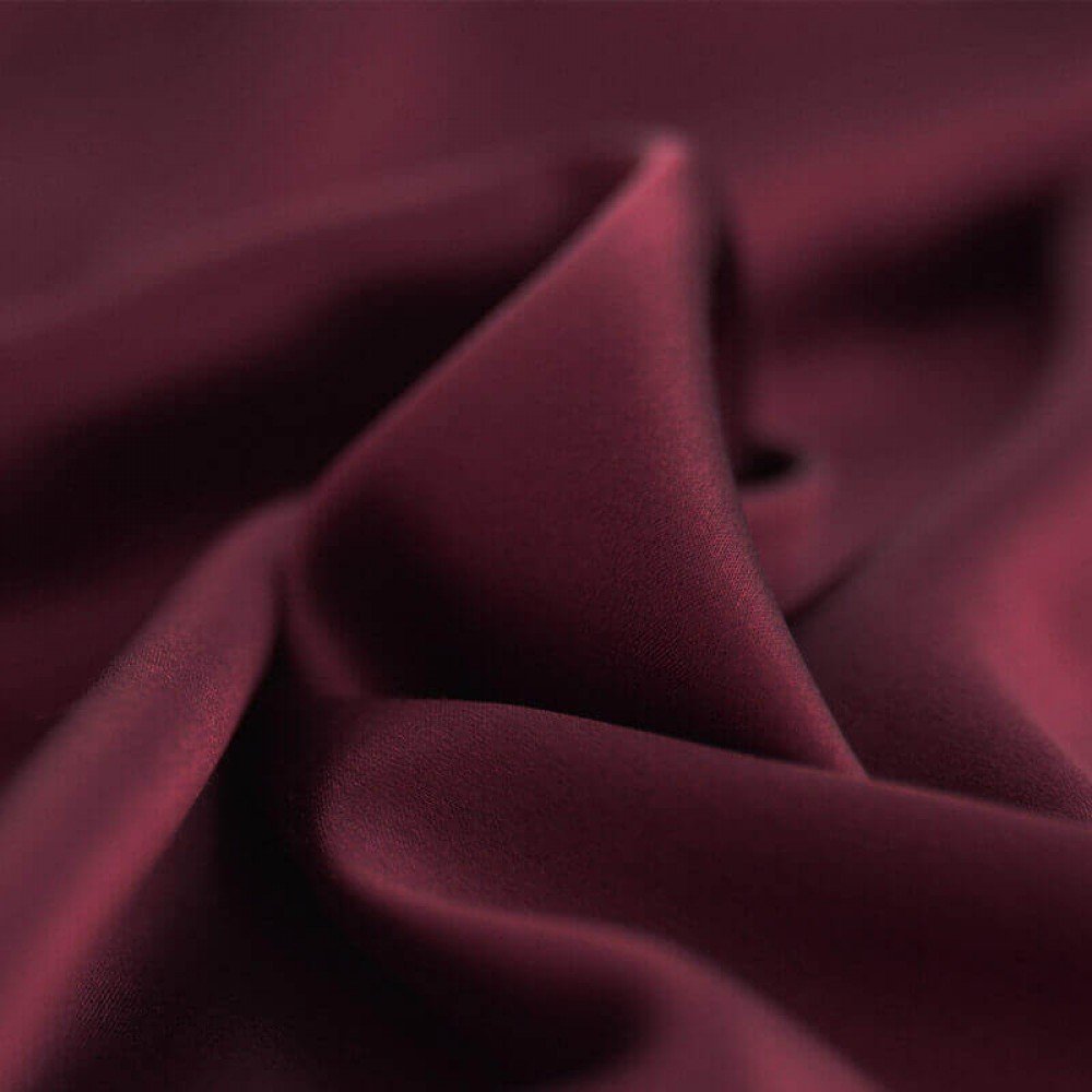 Tissu Satin Stretch De Luxe Bordeaux