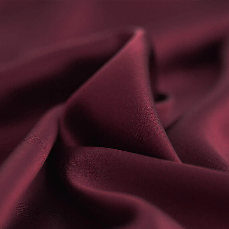Stretch Satijn Stof Deluxe Bordeaux