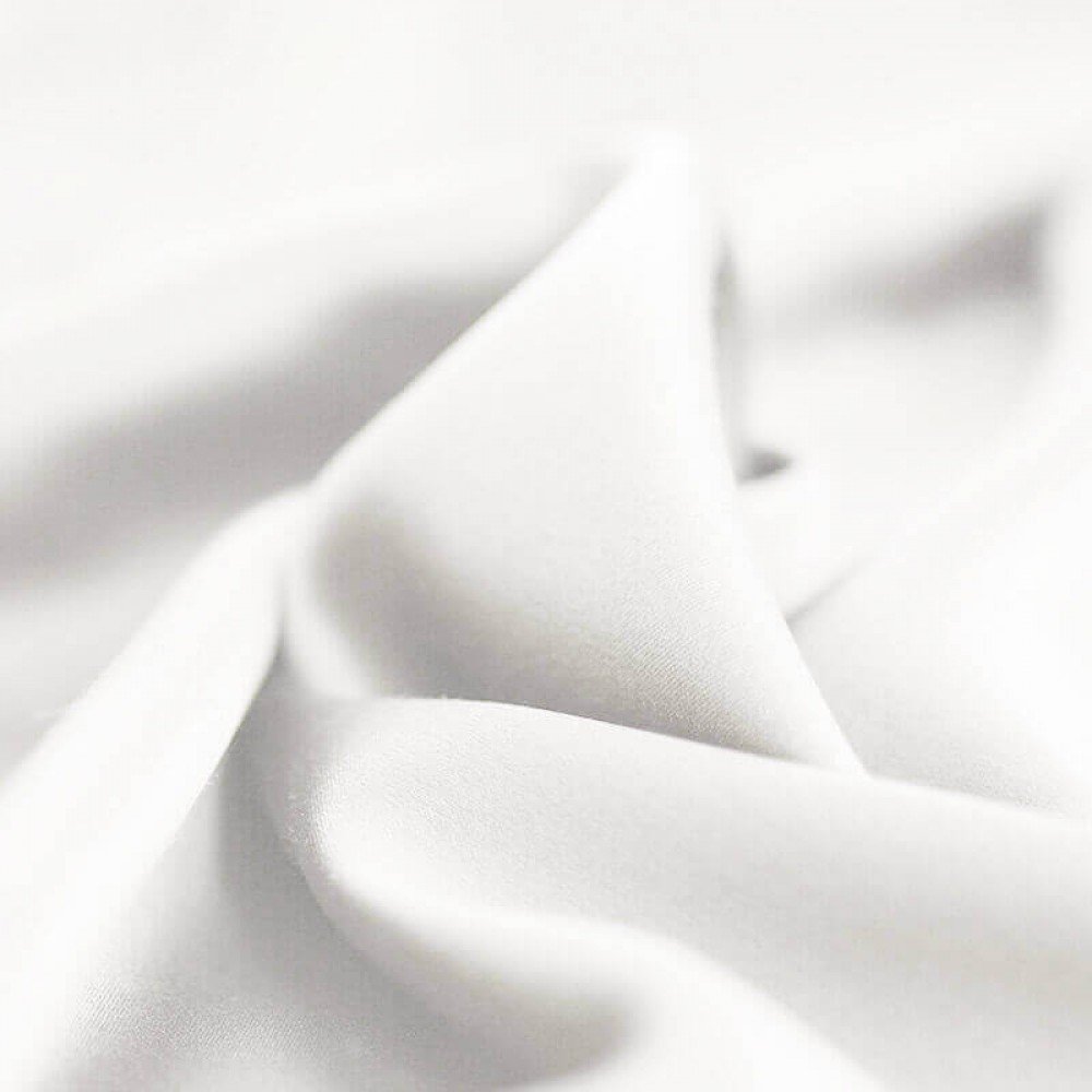 Tissu Satin Stretch De Luxe Écru