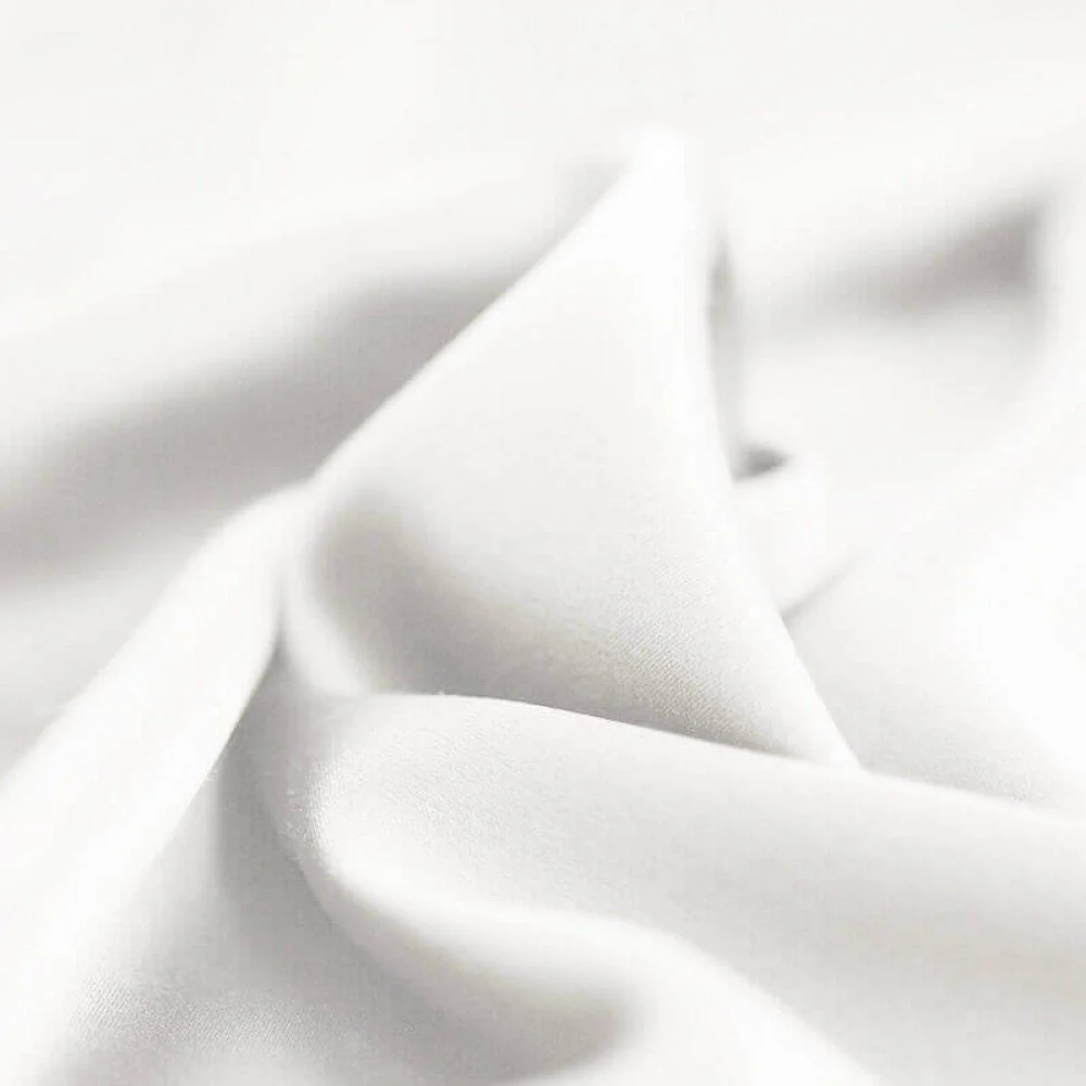 Tissu Satin Stretch De Luxe Écru