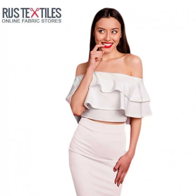 Deluxe Stretch Satin Stoff Ecru - (Deluxe Stretch Satin Stoff)