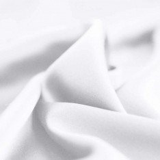 Deluxe Stretch Satin Fabric White