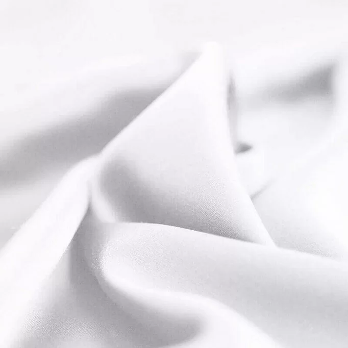 Tissu Satin Stretch De Luxe Blanc  - (Tissu Satin Stretch De Luxe)