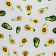 Jersey Cotton Fabric Digital Print - Watercolour Avocado Jersey Cotton Fabric Digital Print - Watercolour Avocado