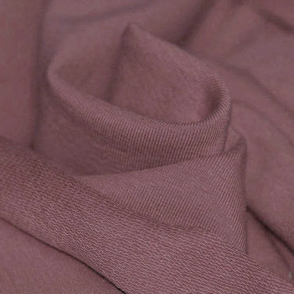 French Terry Stof Oud Mauve