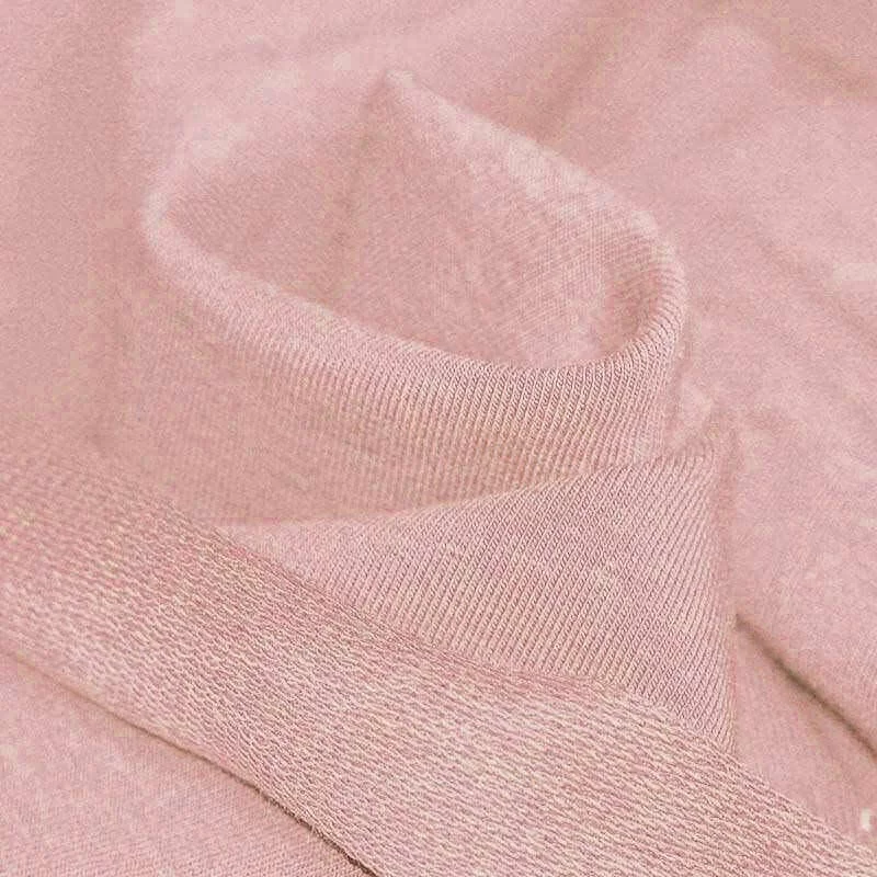 French Terry Stof Nude Roze