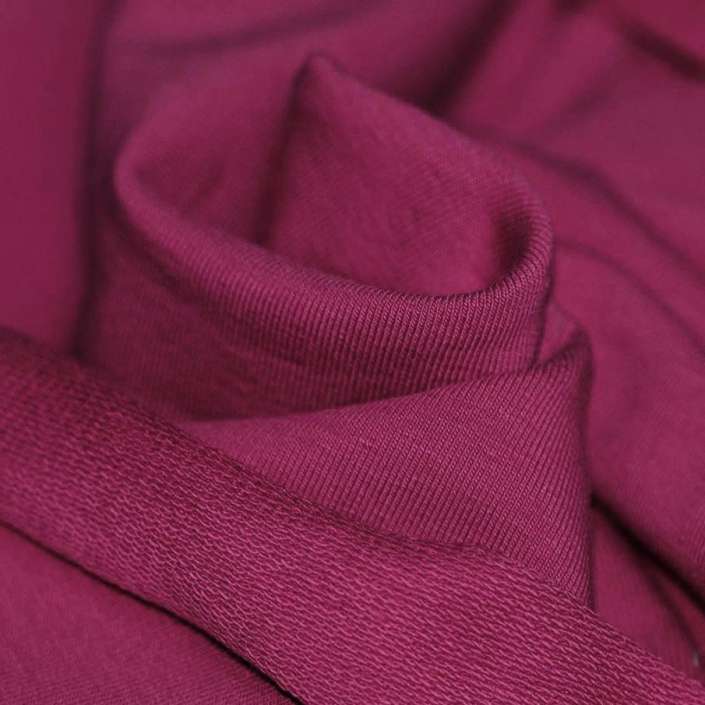 French Terry Stof Kardinal Pink