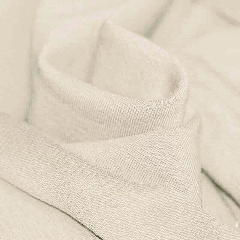 French Terry Stof Licht Beige