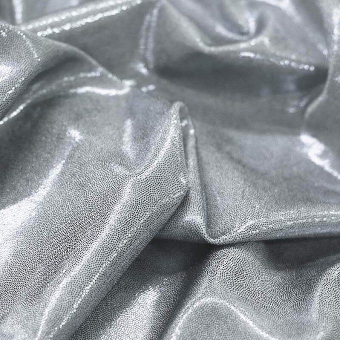 Hologramm Lycra Stoff Mystic Silbergrau - (Hologramm Stoffe)