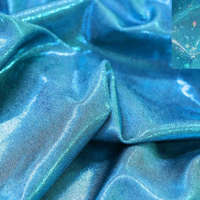 Tessuto Lycra Olografico Mystic Acqua - (Tessuto Olografico)