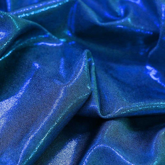 Hologram Lycra Stof Mystic Kobalt - (Hologram Stoffen)