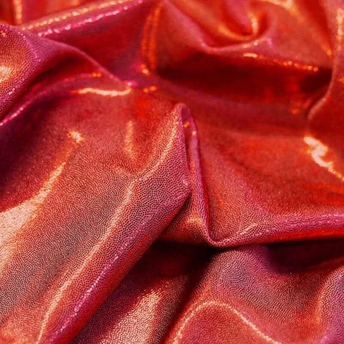 Hologram Lycra Fabric Mystic Red - (Hologram Fabric)