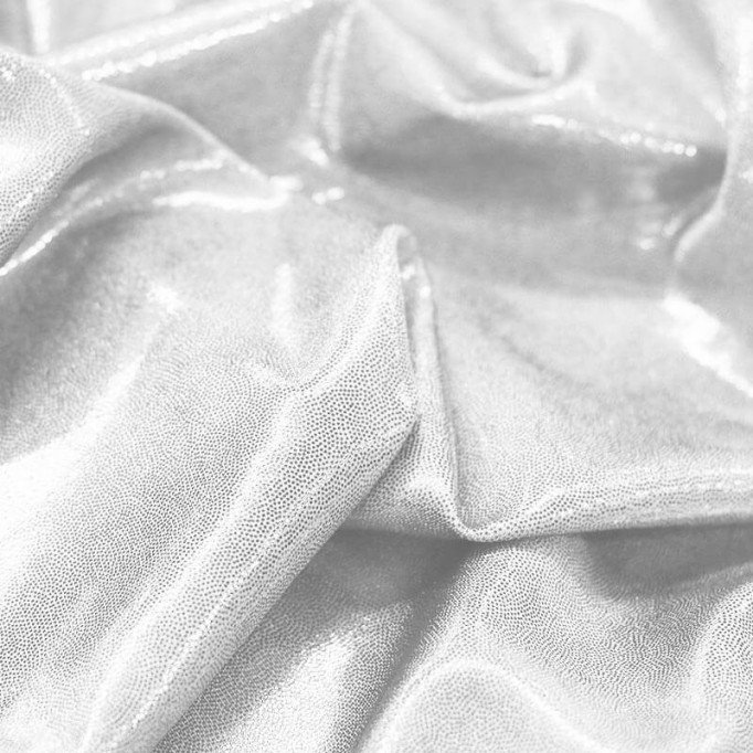 Tissu Lycra Hologramme Mystic Blanc / Argent - (Tissu Hologramme )