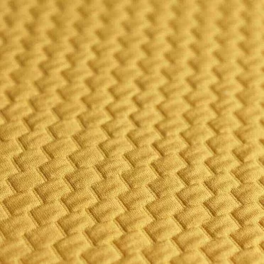 Knitted Jacquard Fabric Brick Pattern Ocher Tkaninowy Outlet