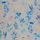 Jersey Cotton Fabric Digital Print - Field Flowers Grey Melange Jersey Cotton Fabric Digital Print - Field Flowers Grey Melange