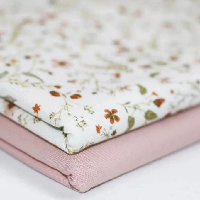 Bomuldjersey Digital Print - Millefleurs - (Bomuldjersey Digitaltryk)