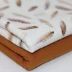 Bomuldjersey Digital Print - Naturlige Fjer Bomuldjersey Digital Print - Naturlige Fjer - (Bomuldjersey Digitaltryk)