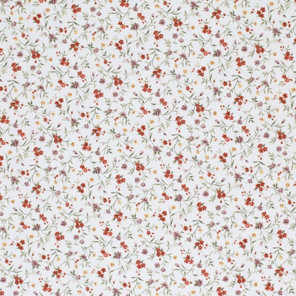 Bomuldjersey Digital Print - Romantisk Blomst