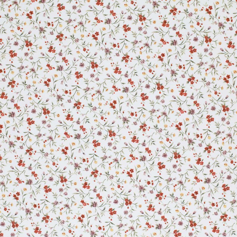 Poplin Katoen Digitale Print - Romantische Bloem