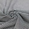 Baumwolljersey Streifen 3mm Schwarz Weiß